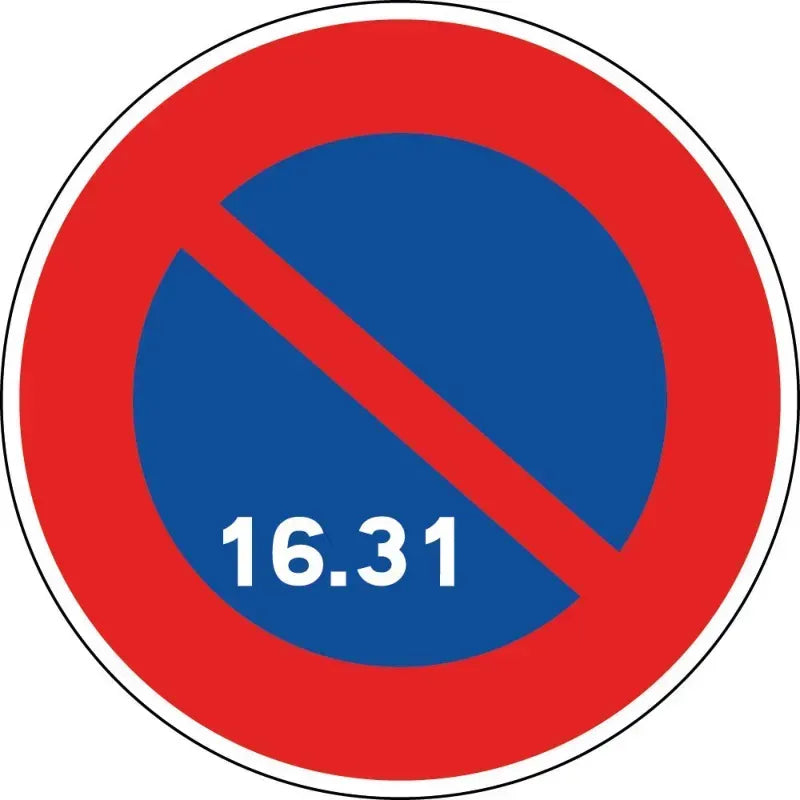 Panneau stationnement interdit B6a2 & B6a3