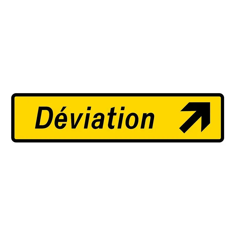 Panneau temporaire déviation avec flèche directionnelle KD43a