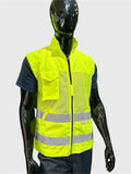 Gilet 3M jaune fluo multipoche
