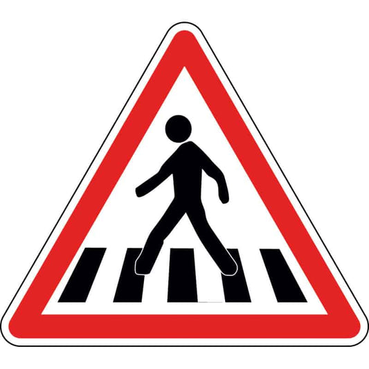 Panneau passage piétons A13b