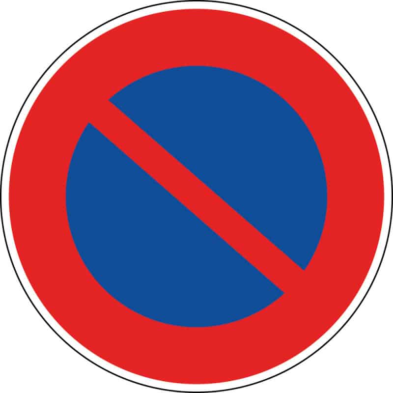 Panneau stationnement interdit B6a1