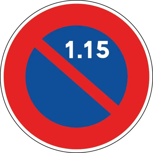 Panneau stationnement interdit B6a2 & B6a3