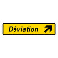 Panneau temporaire déviation avec flèche directionnelle KD43a