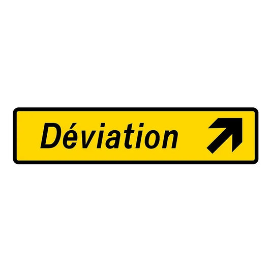 Panneau temporaire déviation avec flèche directionnelle KD43a